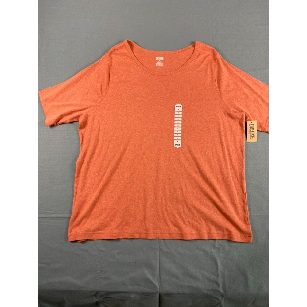 NWT Duluth Trading Co. T-Shirt Sz 3X Orange Short Sleeve Longtail T Elbow Sleeve
